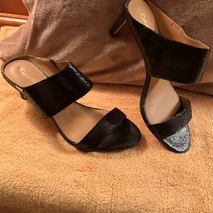 Calvin Klein black slip on summer sandals